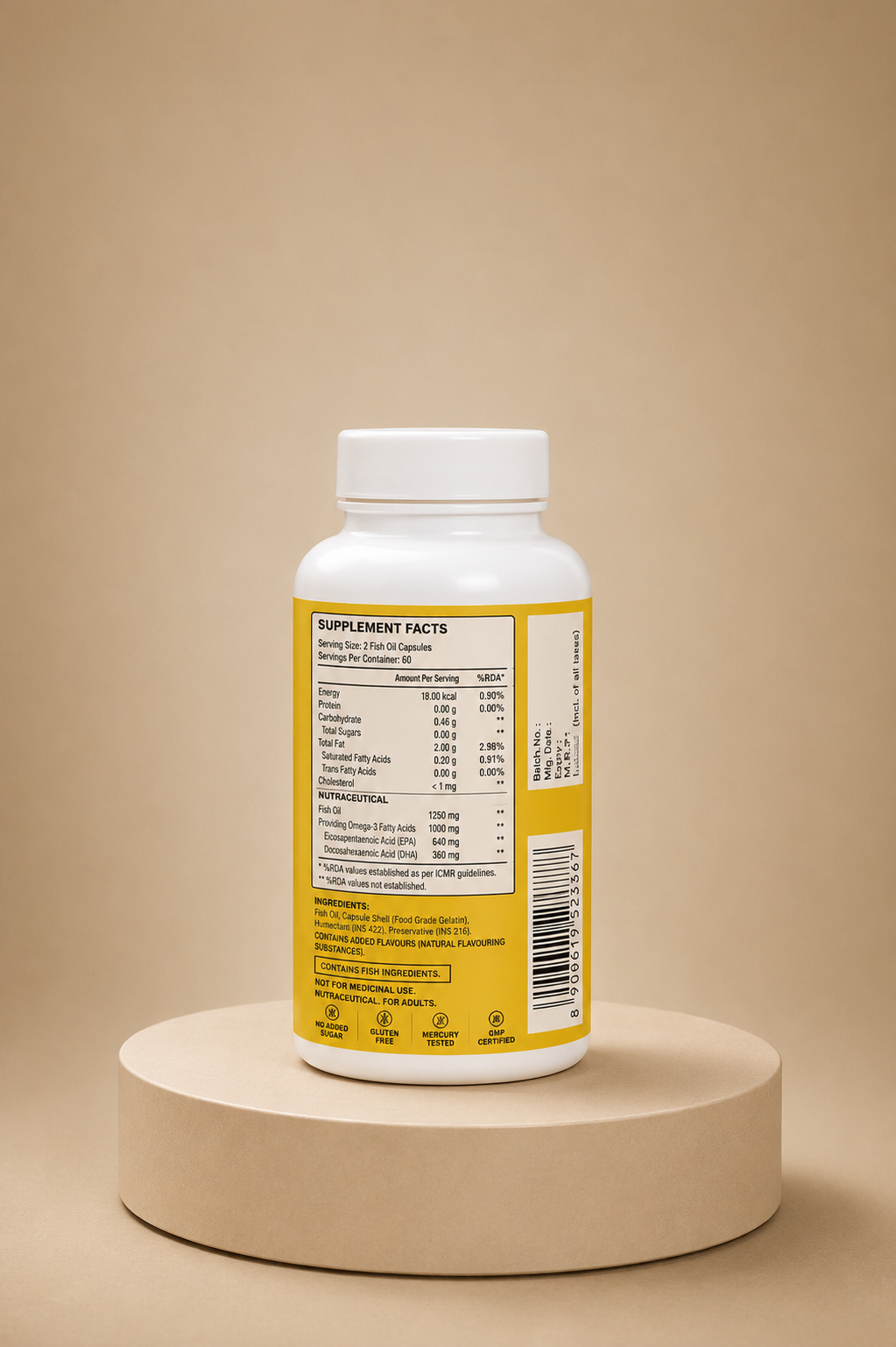 YouWeFit Omega-3 Fish Oil 1250mg